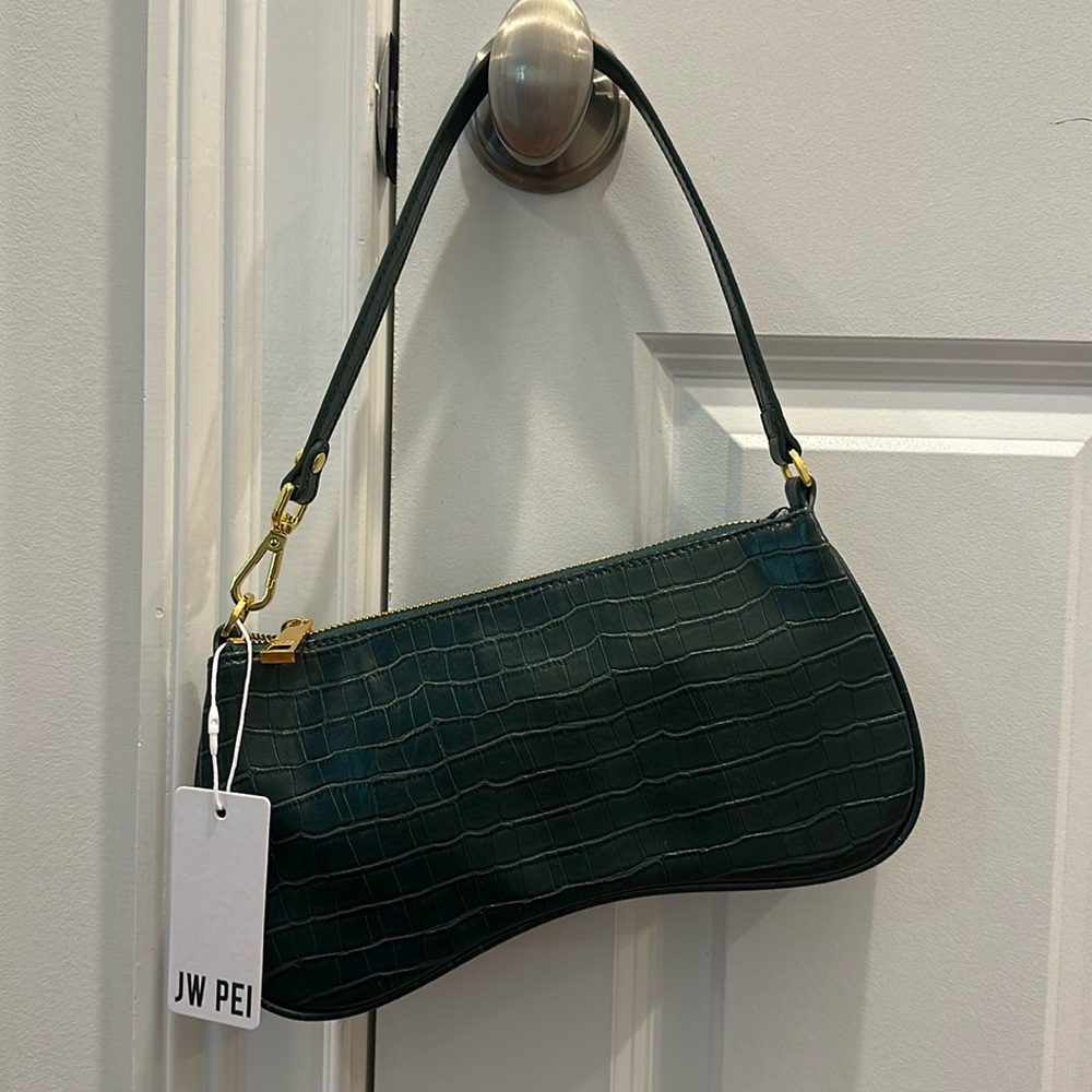 JW Pei shoulder bag dark green never used